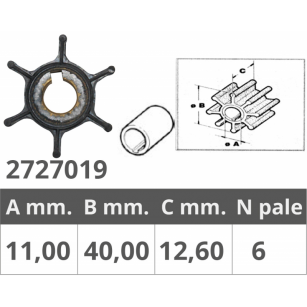 WIRNIK Mercury, Mariner, Yamaha 4-5 KM, 43250