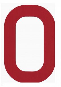 Litera na żagiel ''O'' bordowa 23,5cm