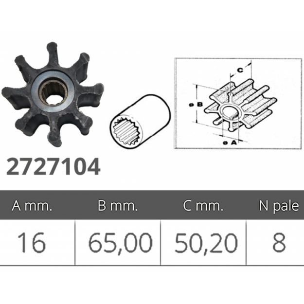 WIRNIK Jabsco, Johnson, Nanni, Volvo, Yanmar, 43830