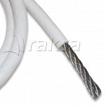 LINA STALOWA 7x7 W OPLOCIE PCV 3/5 mm  SZPULA 250m - 2