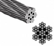 LINA STALOWA 7x7 W OPLOCIE PCV 3/5 mm  SZPULA 250m - 3