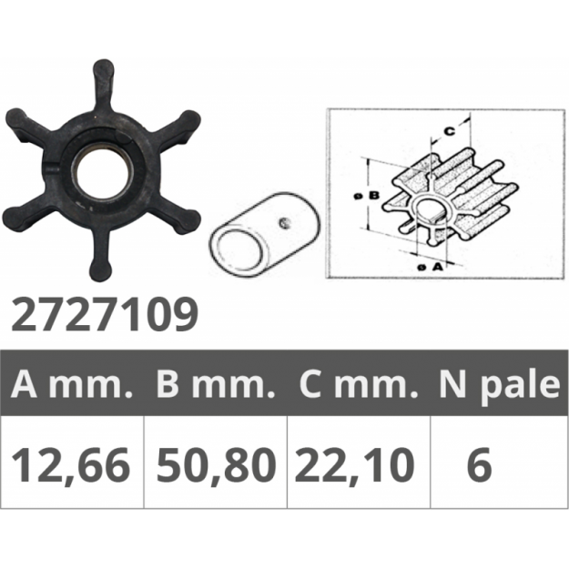 WIRNIK Jabsco, Johnson, Volvo, Yanmar,  43831