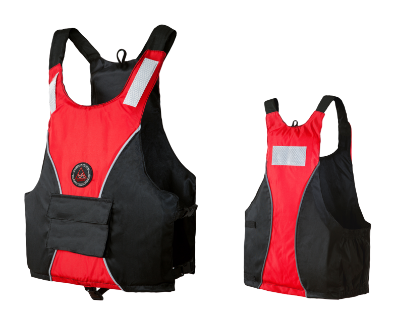 KAMIZELKA KAJAKOWA CZERWONO-CZARNA M 40-60 kg, 20684