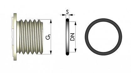 O-RING NA GWINT ZEWNĘTRZNY 1/2''  72841	 