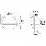Lampa LED podstopniowa HELLA Easy Fit, biała/białe światło - 2