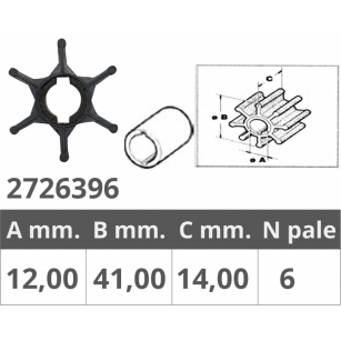 WIRNIK Johnson, Evinrude, Mercury, Mariner, Tohatsu, 2-3,3 KM,  43000