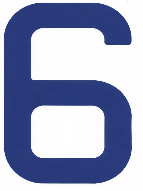 NUMER NA ŻAGIEL ''6'' NIEBIESKI 01706