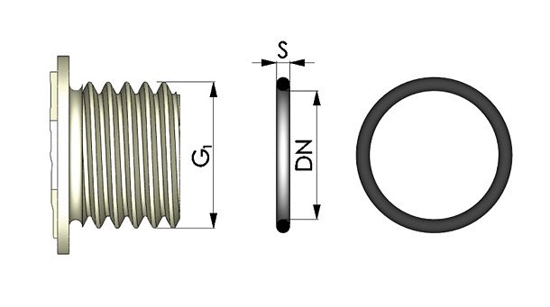 O-RING NA GWINT ZEWNĘTRZNY 1 1/4''  72844
