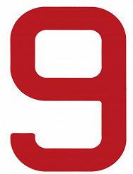 Numer na żagiel ''9'' bordowy 23,5cm