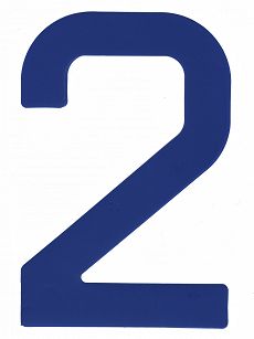 NUMER NA ŻAGIEL ''2'' NIEBIESKI 01702