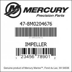 WIRNIK Mercury, Mariner, Tohatsu, oryg. 8M0204676, 43105