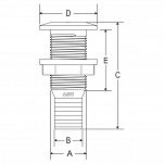 Odpływ PCV 1 1/2 na wąż 38mm 71281 - 2