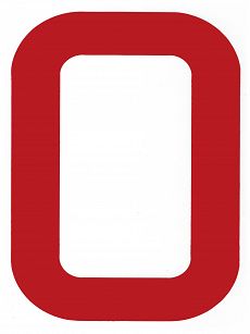 NUMER NA ŻAGIEL ''0'' CZERWONY 01720