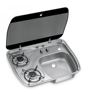 KUCHENKA DOMETIC HSG2445 DWUPALNIKOWA PŁYTA I ZLEW