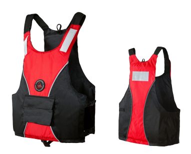 KAMIZELKA KAJAKOWA CZERWONO-CZARNA S 30-40 kg, 20683
