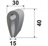 LISTWA ODBOJOWA  ODBOJNICA ''C'' SZARA  54590 - 2