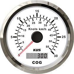 PRĘDKOŚCIOMIERZ GPS  KUS SEA Q BIAŁY 0-30Kts