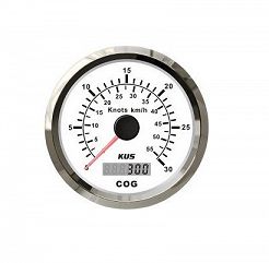 PRĘDKOŚCIOMIERZ GPS  KUS SEA Q BIAŁY 0-30Kts