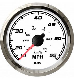 PRĘDKOŚCIOMIERZ  KUS SEA Q BIAŁY 0-55MPH 49055