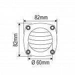 KRATKA WENTYLACYJNA  82X82mm SZARA  07892 - 3
