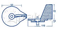 ANODA MERCURY/MARINER 40-60KM 43930 - 3