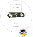 ZAPINKA LOXX TENAX 27mm - MOSIĄDZ CHROMOWANY 00981 - 2