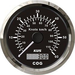 PRĘDKOŚCIOMIERZ GPS  KUS  CZARNY 0-60Kts