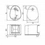LAMPA NAW. LED BIAŁA 135s (CZARNA)  64737 - 2