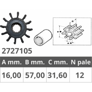 WIRNIK POMPY WODY 16/57/31,6,  43284