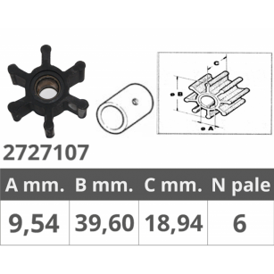 WIRNIK Jabsco, Johnson, Vetus, Yanmar, Volvo Penta, 43827