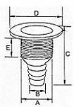 ODPŁYW NIERDZEWNY 3/4'' NA WĄŻ 24MM  71213 - 2