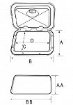 DRZWICZKI 460X510 mm, KREMOWY 08748 - 2
