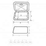 DRZWICZKI PCV 37,0x37,5 cm SZARE 08311 - 3