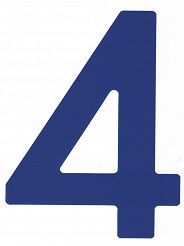 NUMER NA ŻAGIEL ''4'' NIEBIESKI 01704