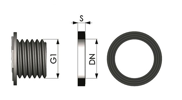 USZCZELKA NA GWINT ZEWNĘTRZNY 1 1/2''  72876	