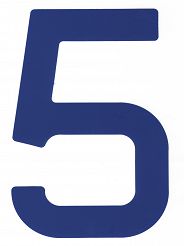 NUMER NA ŻAGIEL ''5'' NIEBIESKI 01705