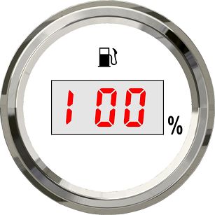 WSKAŹNIK POZIOMU PALIWA X-LINE WHITE 240-33Ω IP67 49633