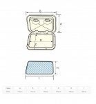 Zamknięcie drzwiczki PCV 270x375mm 08291 - 2