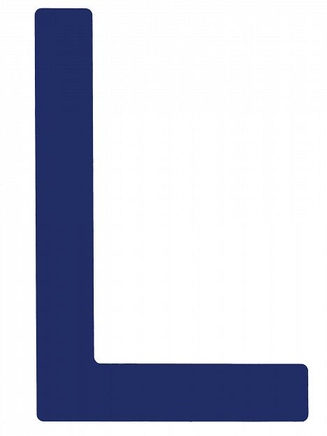 LITERA NA ŻAGIEL ''L'' NIEBIESKA 01712