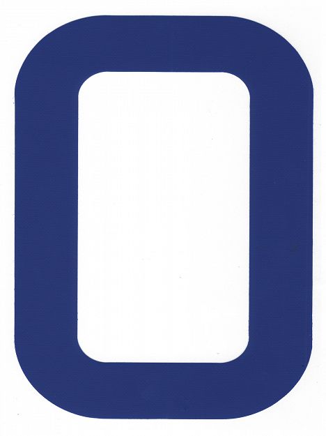 LITERA NA ŻAGIEL ''O'' NIEBIESKA 01711