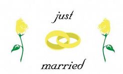 FLAGA JUST MARRIED 30X40  00045