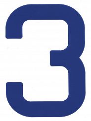 NUMER NA ŻAGIEL ''3'' NIEBIESKI 01703