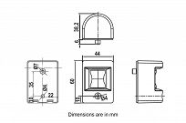 LAMPA NAW. LED BIAŁA 135s (CZARNA)  64712 - 2
