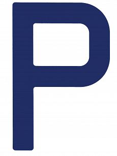 LITERA NA ŻAGIEL ''P'' NIEBIESKA 01710