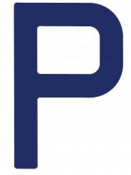 LITERA NA ŻAGIEL ''P'' NIEBIESKA 01710