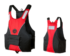 KAMIZELKA KAJAKOWA CZERWONO-CZARNA L 60-70 kg, 20685