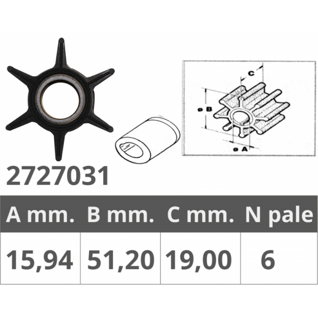 WIRNIK Johnson, Evirude, Mercury, 20-35 KM, 43310