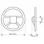 KIEROWNICA ULTRAFLEX V33 BIAŁA  44815 - 2