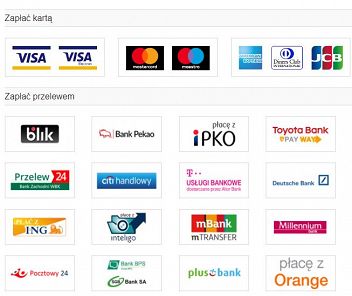 Nowe sposoby płatności na www.raksa.com.pl